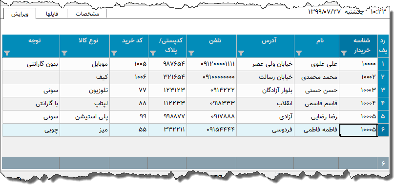 تصویر محیط نرم افزار برچسب بسته پستی نوع 9