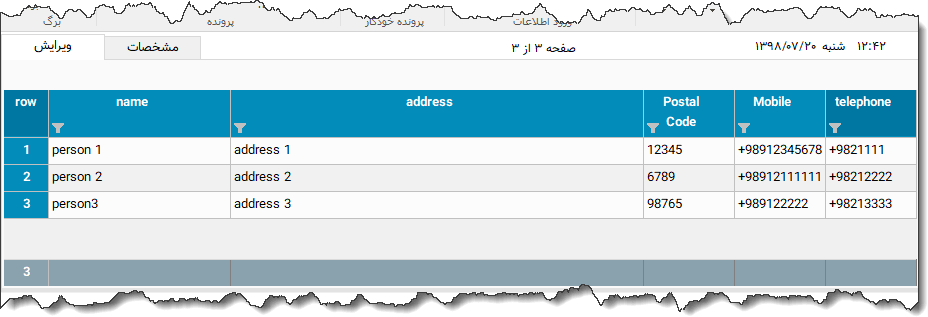 تصویر محیط نرم افزار Postal Label